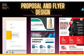 design proposal, annual reports, and marketing flyers