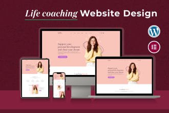 design life coaching website and consulting website for coach, speaker, trainer
