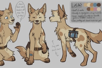 create a large reference sheet for any character