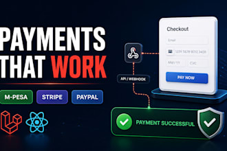 integrate mpesa, stripe, paypal, or any third party API