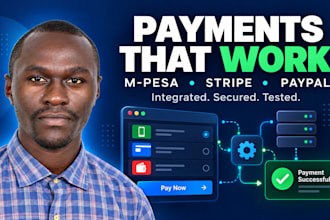 integrate mpesa, stripe, paypal, flutterwave, or any third party API