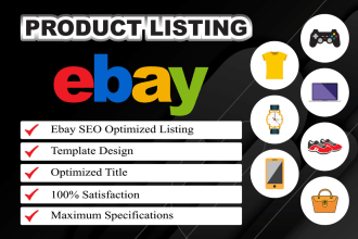 do ebay listing, ebay product listing, ebay product upload, ebay lister