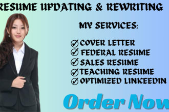 write federal resume, secretary, CV, cover letter, linkedin