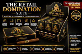 design modern luxury cigar packaging and innovative display boxes