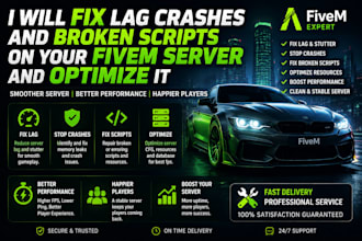 fix lag crashes and broken scripts on your fivem server and optimize it