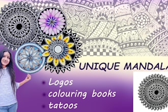 draw unique mandala art designs