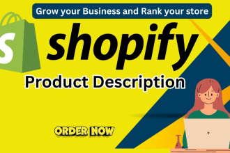 write compelling shopify product descriptions and shopify SEO