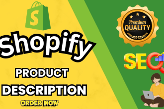 write engaging SEO shopify product descriptions and title
