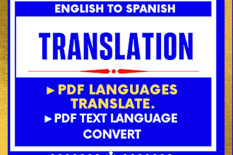 translate english to spanish and convert pdf languages