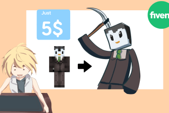 draw your minecraft skin into cartoon or chibi in 24 hours