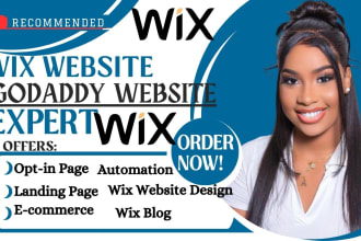 redesign wix website, godaddy website design, wix, godaddy single page