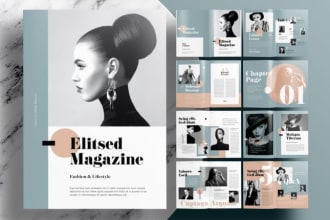 do magazine layout design for you