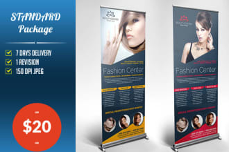 design an eye catching roll up,retractable,pop up banner or backdrop