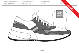 design your footwear and tech pack