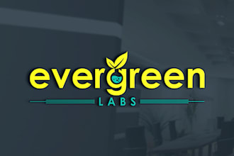 do a professional modern business evergreen labs logo design