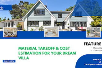 do material take off and cost estimation for residential house and villa project