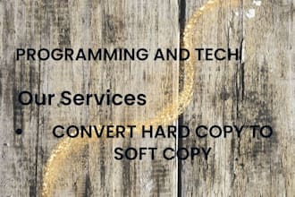 do convert hard copy to soft copy