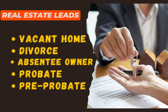 do vacant home, probate, preprobate, absentee owner and divorce leads