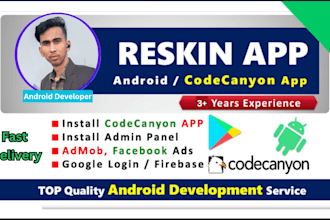 reskin, rebrand, customize, and set up your codecanyon android or java