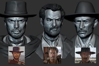 do 3d bust or character for 3d printing