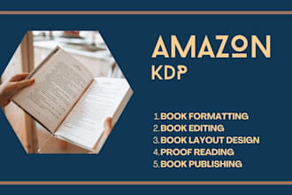 format, design and edit book for amazon KDP paperback