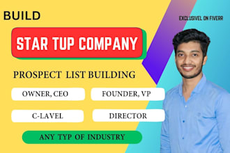do any startup company leads, targeted company leads and linkedin research