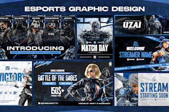 design esports graphics for your team, tournament, or gaming event