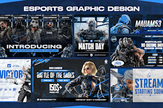 design esports graphics for your team, tournament, or gaming event