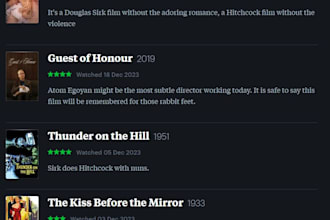 watch and review your film on letterboxd