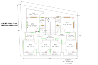 create 2d floor plan drafting and design work