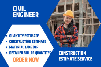 construction cost and material estimation for commercial house building plans