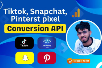 fix or setup facebook, tiktok, snapchat pixel and conversion api by gtm