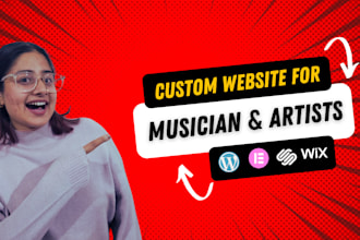 design a website for musicians, dj, bands and record labels