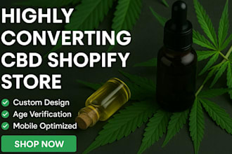 design profitable cbd store cannabis shopify store marijuana hemp vape website