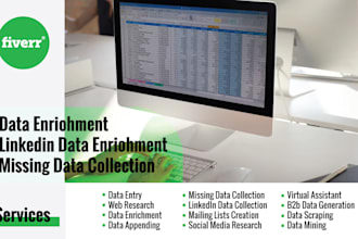 do data enrichment, appending and data entry, linkedin email