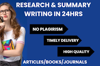 research and summary writing, literature, review, paper, case study analysis