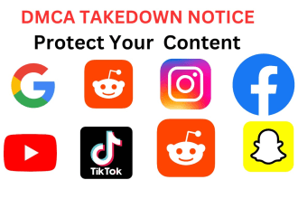 send dmca takedown notice tiktok, reddit, instagram,shopify,fb, google