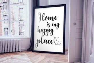 do a typography poster , wall art and motivational quotes