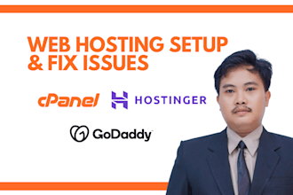 setup web hosting on  godaddy and hostinger
