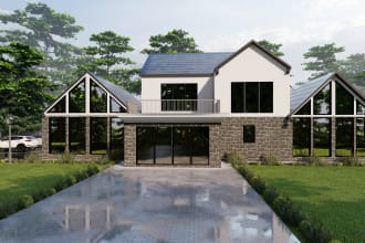 design 3d house models, exterior interior renderings