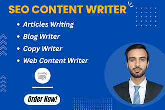 be your SEO website content writer, article, and blog writer