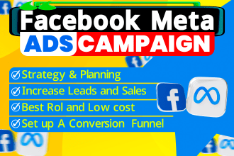 create facebook meta ads  campaign   for leads and sales