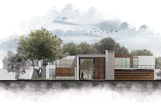 render your plans, elevations, and sections in professional way