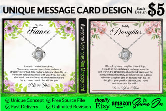 do unique message card, dog tag and heart pendant design for shineon