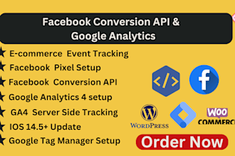 setup ga4 server side tracking, facebook conversion API, ecommerce tracking