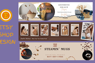 design a attractive etsy banner for your etsy shop