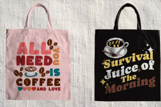 design custom tote bag design for personal or business use