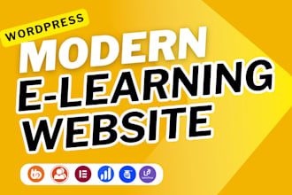 create lms website with learndash elearning website
