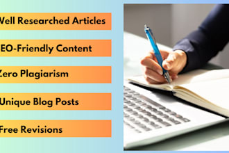 write SEO optimized articles and blog posts