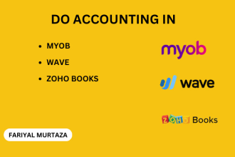 do accounting and bookkeeping in myob, zoho books and wave